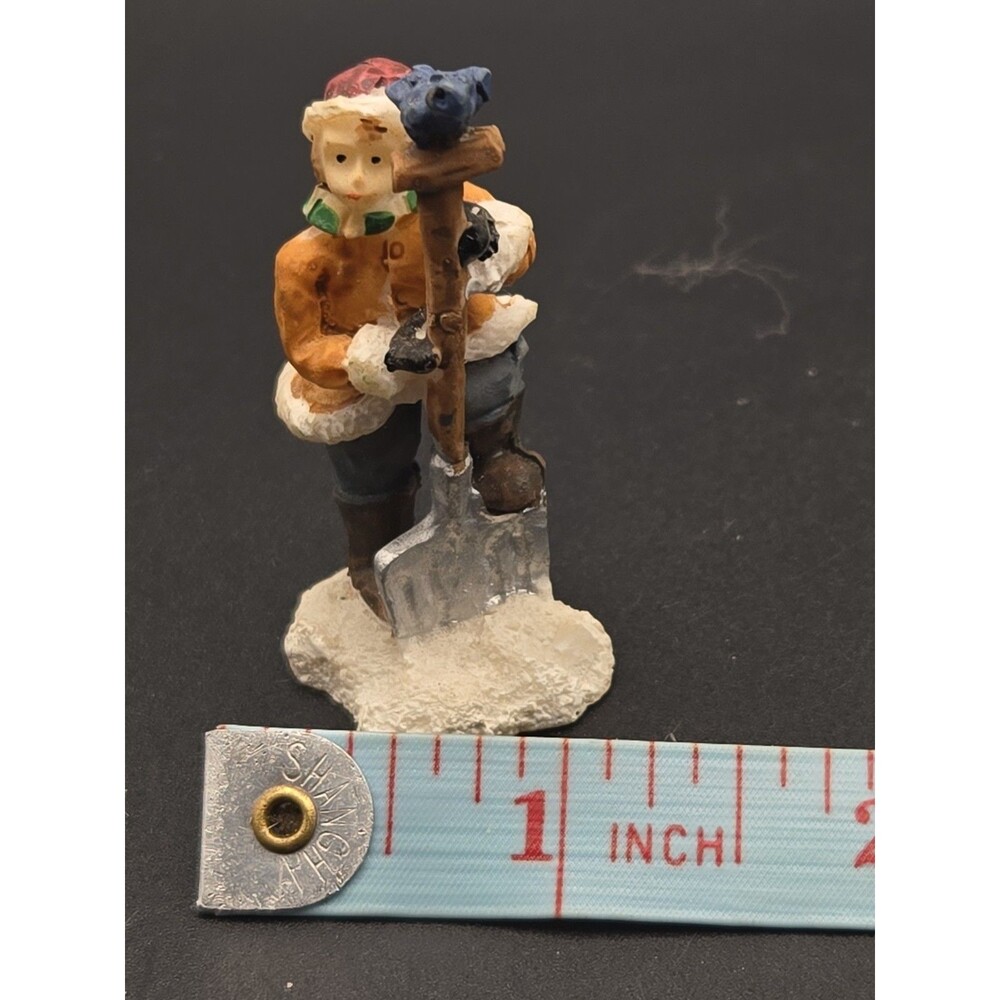 2004 Holiday Time  Christmas Village House Accessory Man shoveling snow
